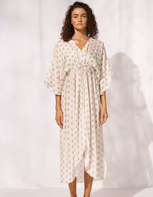 buttoned dress - 051 - sage shimmer
