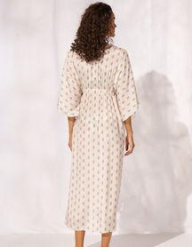 buttoned dress - 051 - sage shimmer