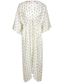 buttoned dress - 051 - sage shimmer