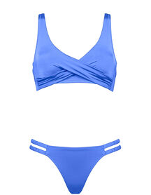 SHIMMERING SOLIDS CROSS-OVER BIKINI
