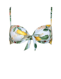 LEMON INFUSION WIRE BANDEAU BIKINI TOP - 105 - lemon blossom
