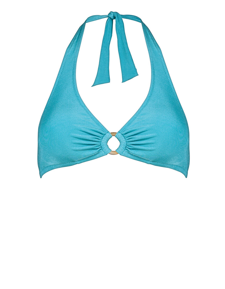Watercult Summer Solids Neckholder Bikini Top 103 Aqua Beat