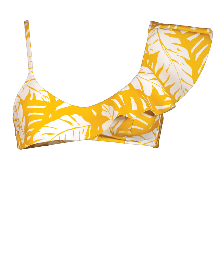 watercult  SUMMER SPRIZZ ASYMMETRIC BRALETTE BIKINI TOP - 108 - sunshine