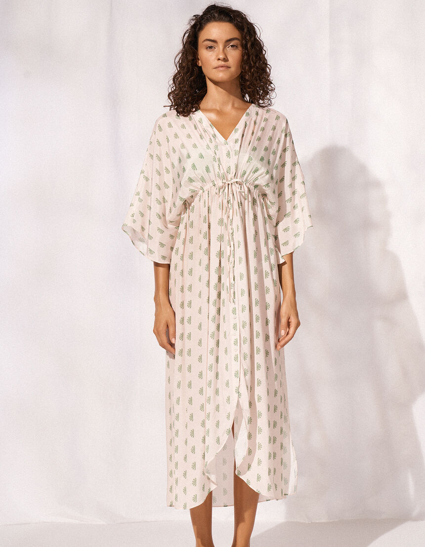 buttoned dress - 051 - sage shimmer