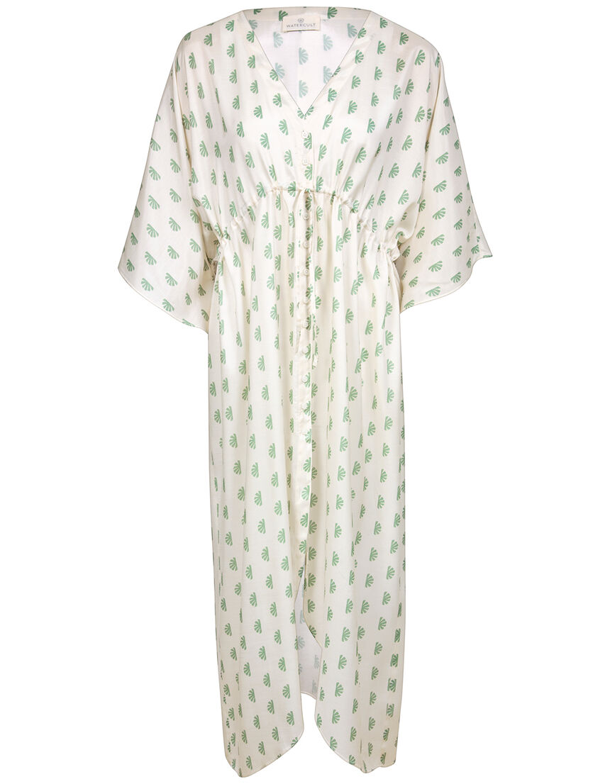 buttoned dress - 051 - sage shimmer