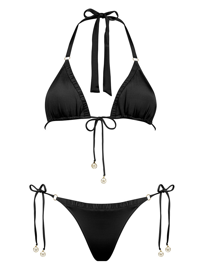 SHIMMERING SOLIDS TRIANGLE BIKINI