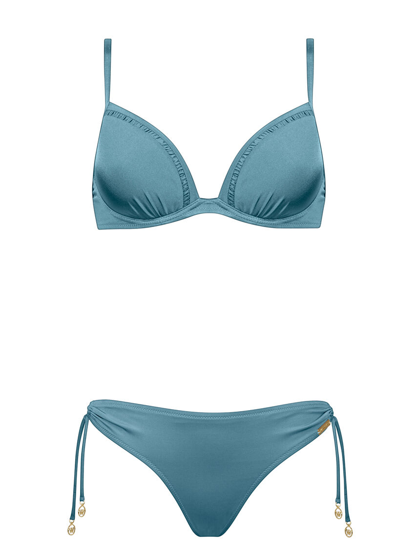 SHIMMERING SOLIDS WIRE BIKINI