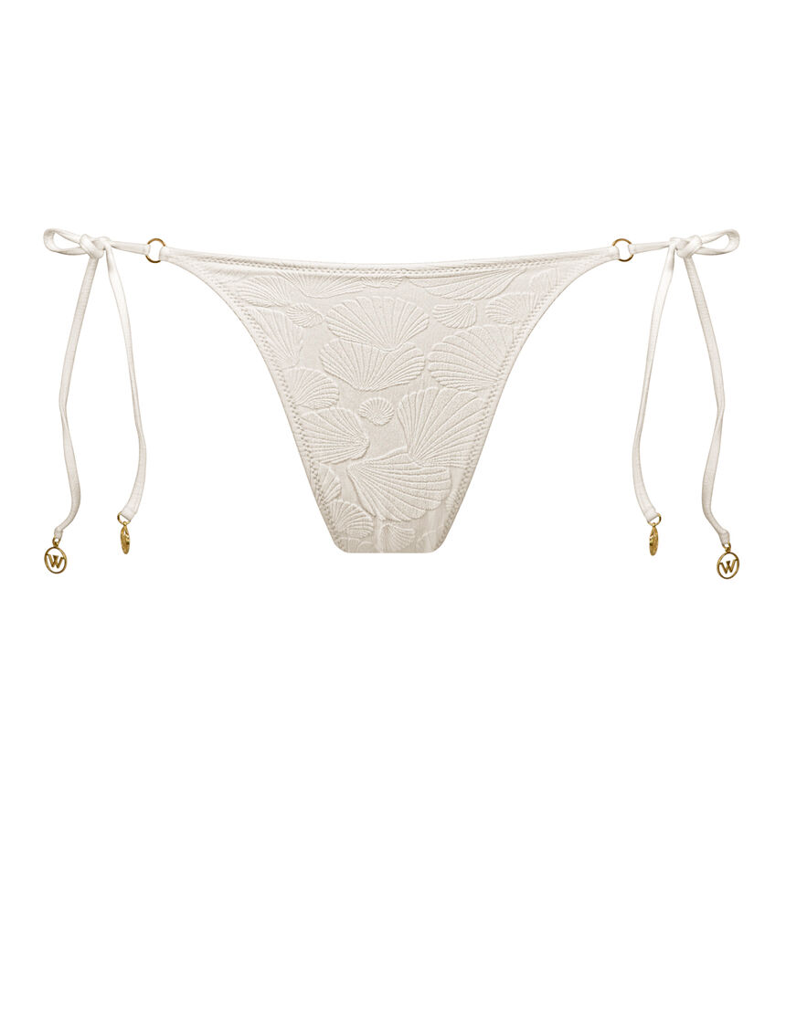 bikini slip - 056 - white scallop