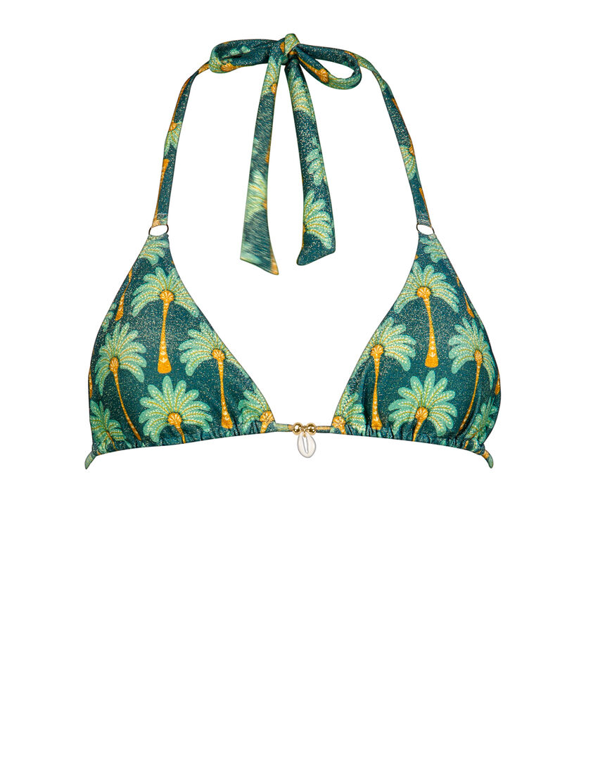 bikini top - 105 - palm glitter