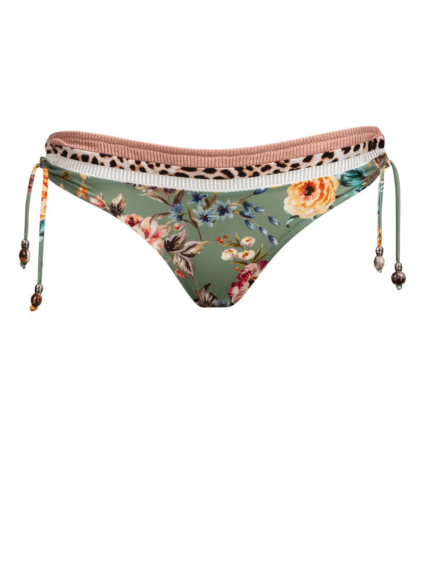 BOHO BLOSSOM TIE-SIDE BIKINI PANTS - 113 - vintage garden